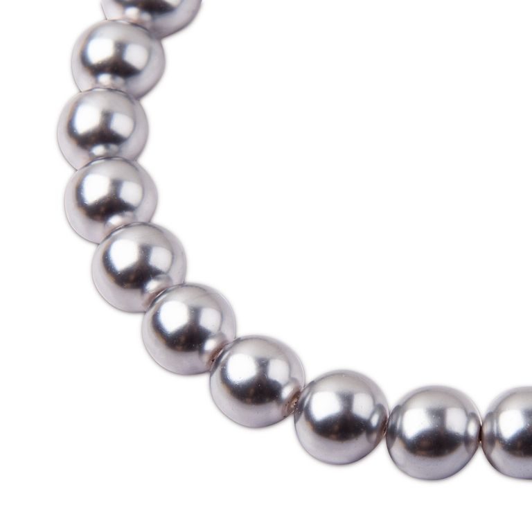 Glass pearls 10mm hematite