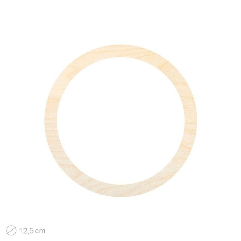 Dřevěný výřez pro Macramé kruh 12,5 cm