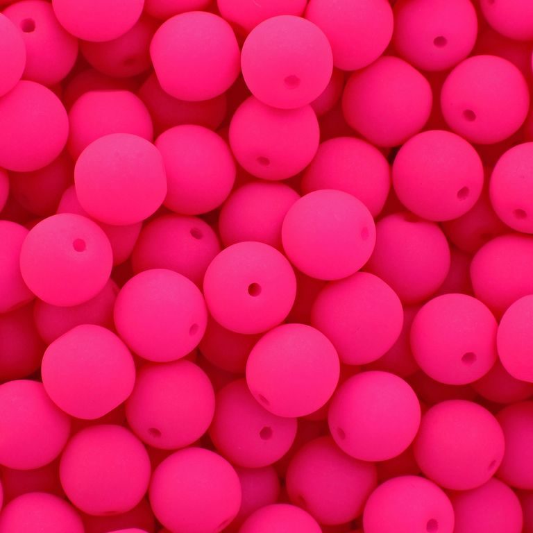 Pressed beads Estrela NEON 6mm pink