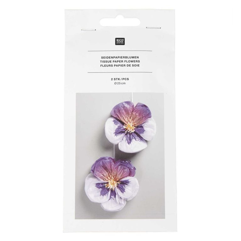 Sada na výrobu kvetín z hodvábneho papiera – sirôtky priemer 25 cm