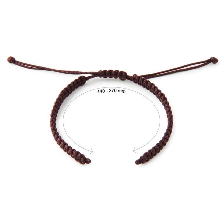 Nylon base for Shamballa bracelets 145mm brown