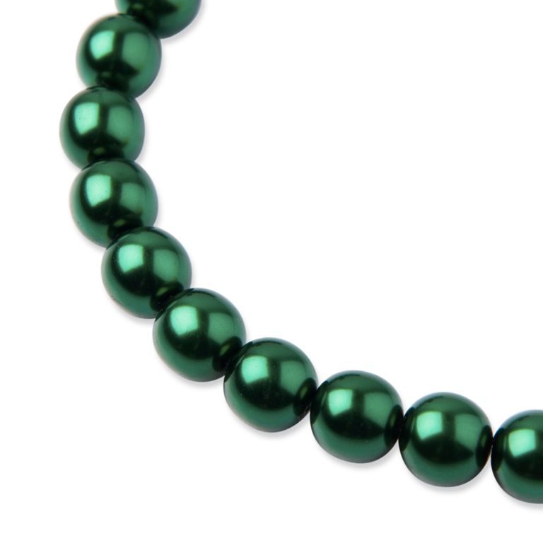 Glass pearls 10mm Emerald