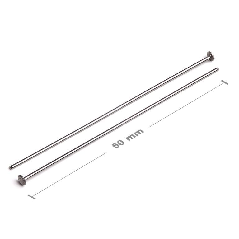 Stainless steel 316L headpins 50x0.7mm