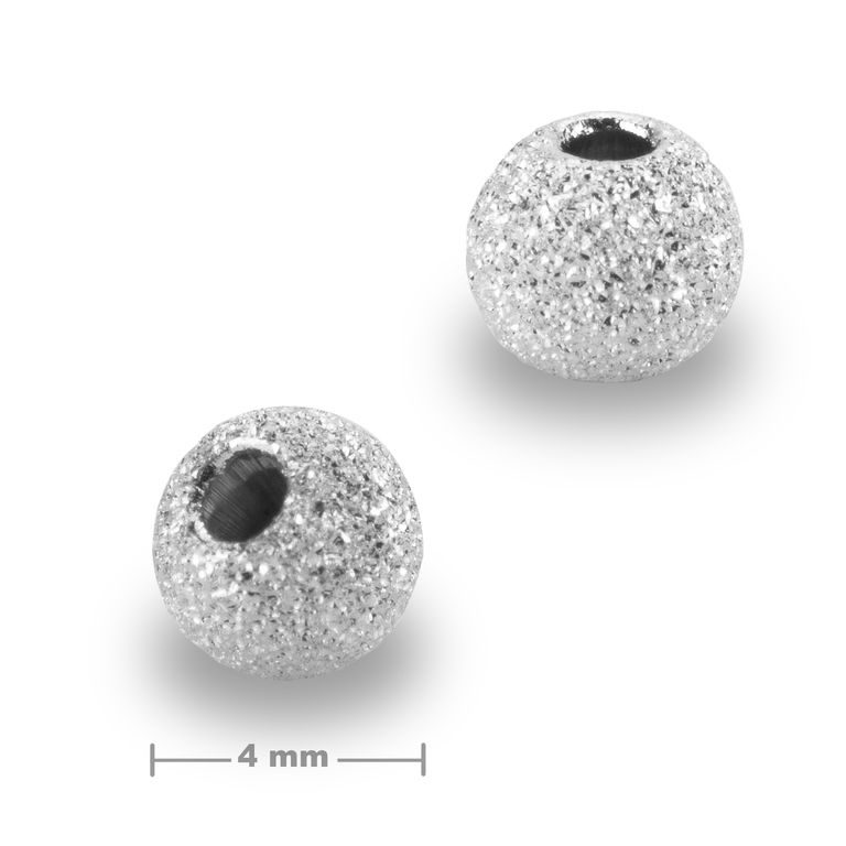 Sterling silver 925 bead stardust 4mm No.395