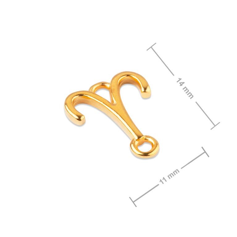 Manumi connector Aries 14x11mm gold-plated