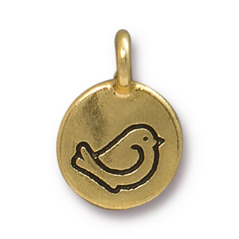 TierraCast pendant Bird antique gold