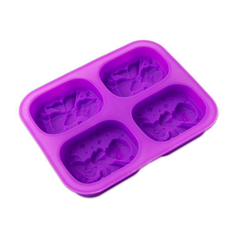 Silicone mould for casting creative clay with angels 4pcs
