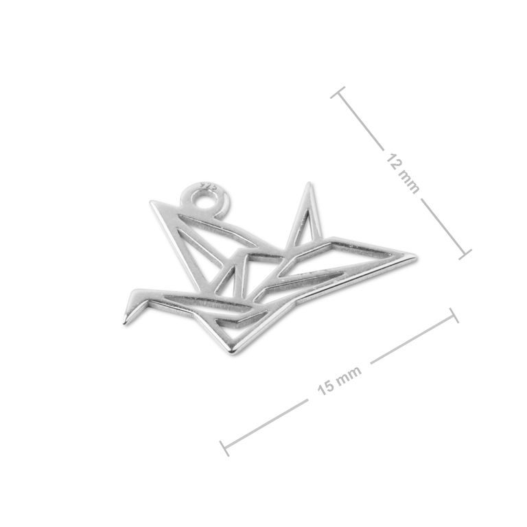 Stříbrný přívěsek origami vlaštovka