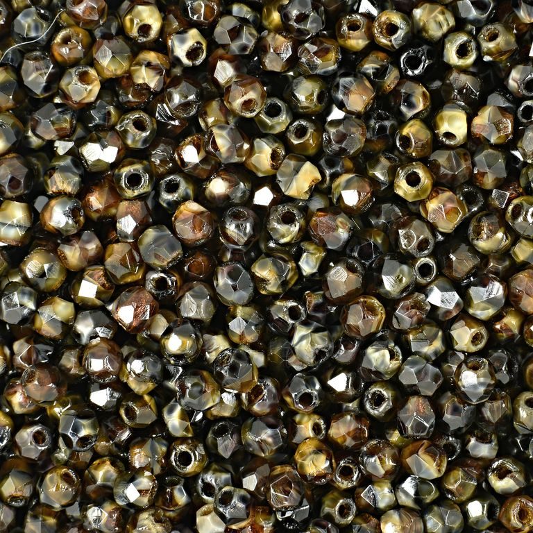 Glass fire polished beads 3mm Chroust