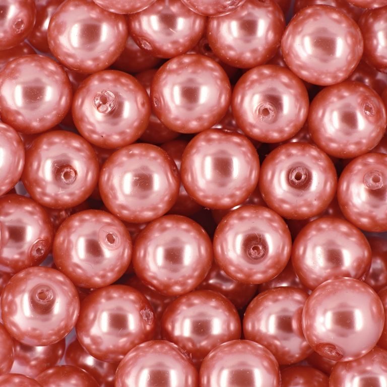 Voskové perličky 12mm ružove