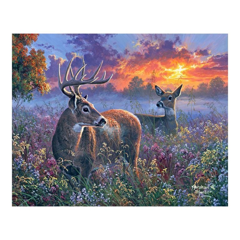 Painting by numbers deer couple