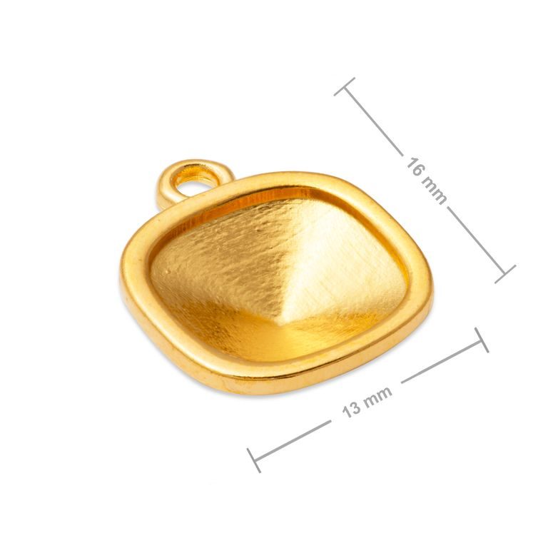 Manumi pendant with a setting for SWAROVSKI 4470 10mm gold-plated