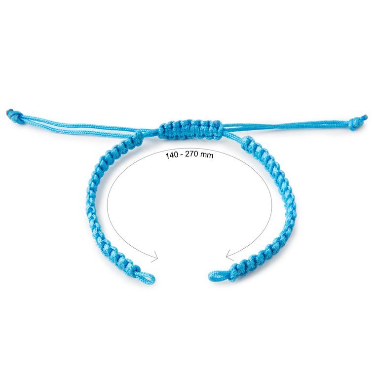 Nylon base for Shamballa bracelets 145mm blue