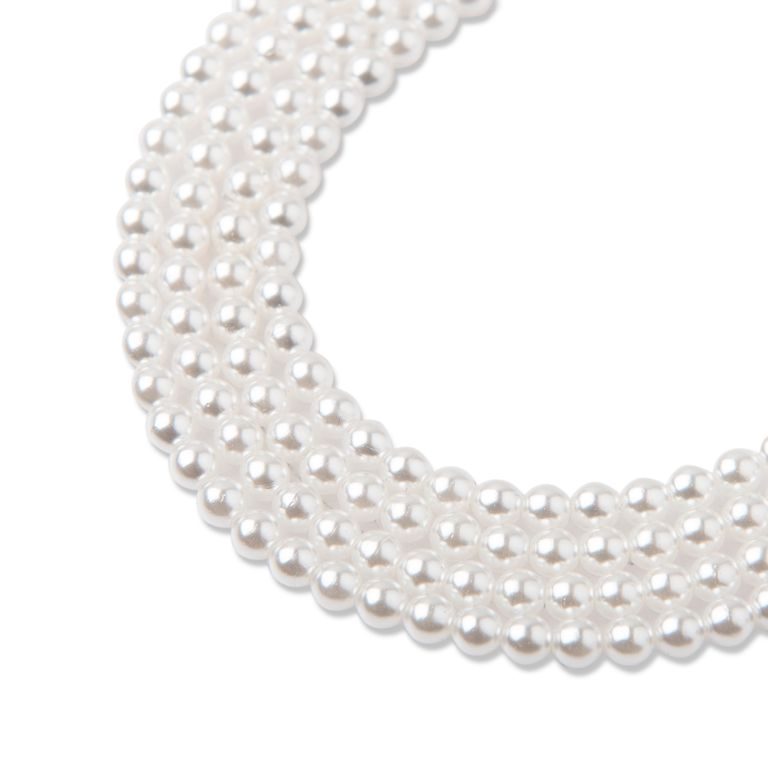 Glass pearls 3mm white
