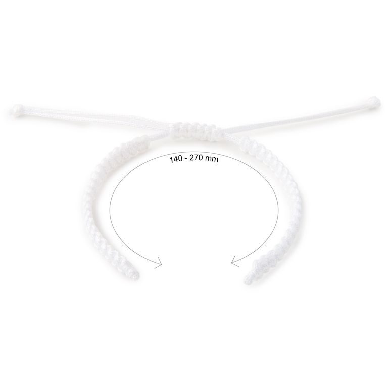 Nylon base for Shamballa bracelets 145mm white