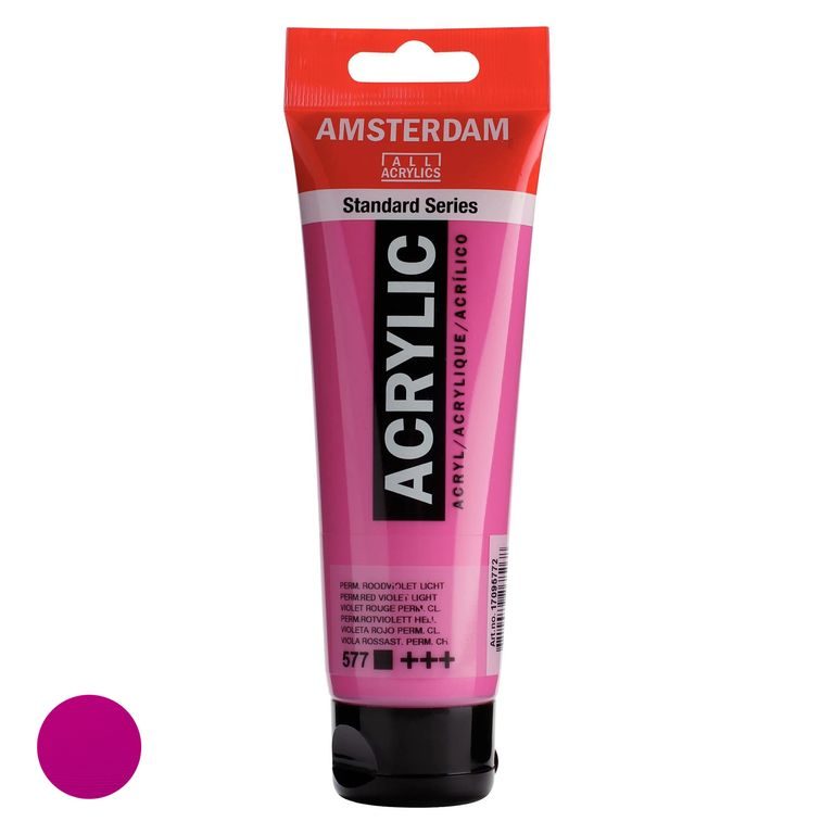 Amsterdam akrylová farba v tube Standart Series 120 ml 577 Permanent Red Violet light