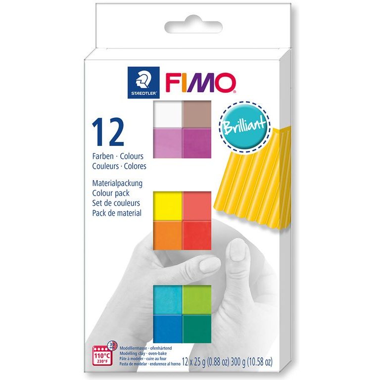 FIMO Soft set of 12 colours 25g Brilliant
