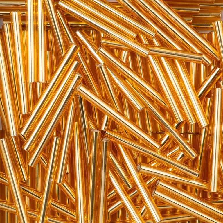 PRECIOSA glass tubes straight 25mm gold