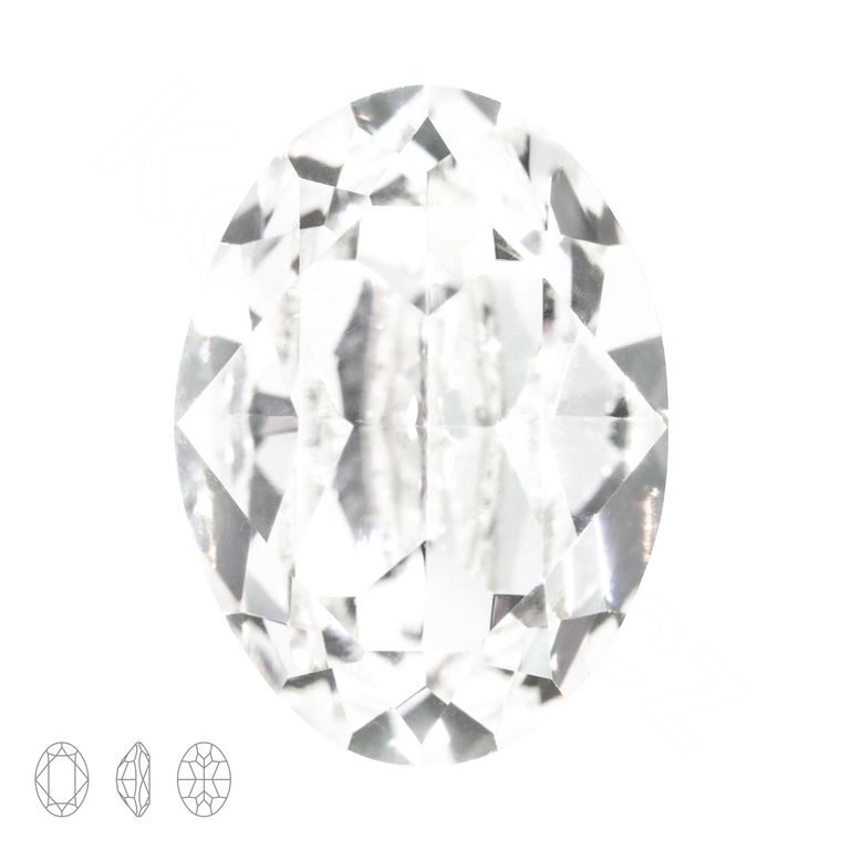 Preciosa MC kameň oval MAXIMA 14x10mm Crystal
