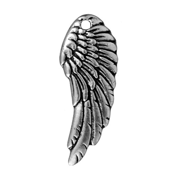 TierraCast pendant Wing antique silver