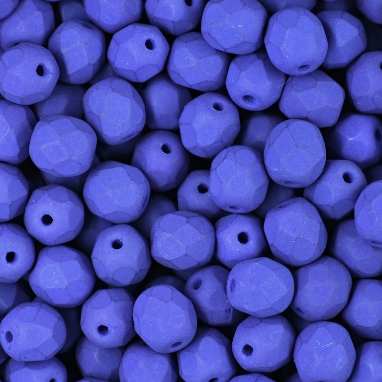 Manumi české broušené korálky 6mm Neon Ocean Blue