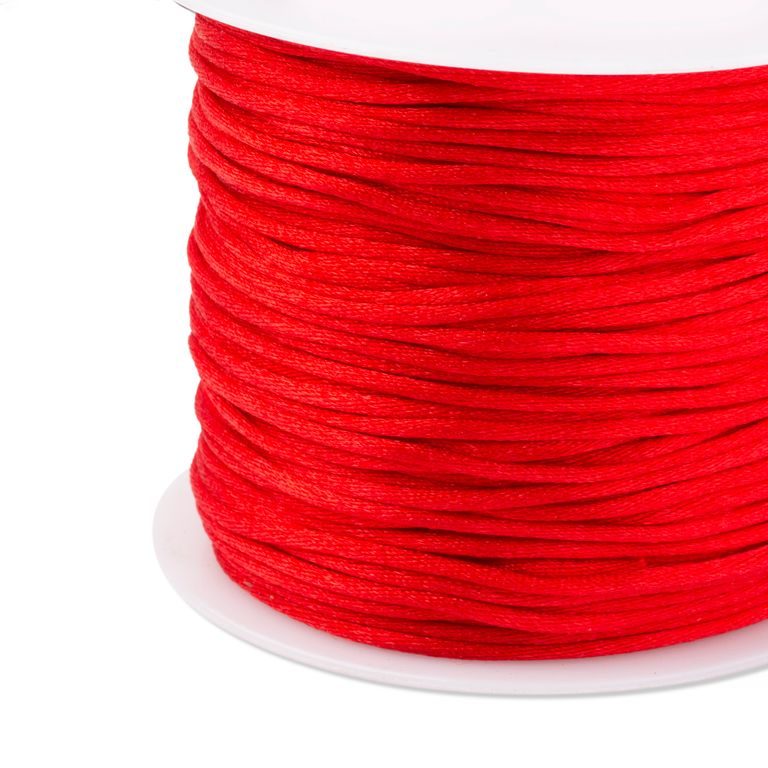 Nylon satin cord 1,5mm/2m Rose Red
