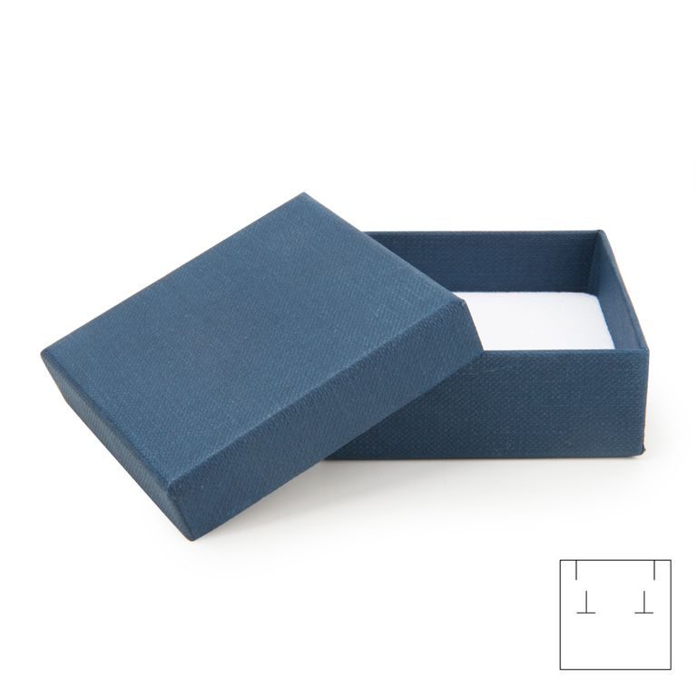 Škatuľka na šperk modrá 66x66x25