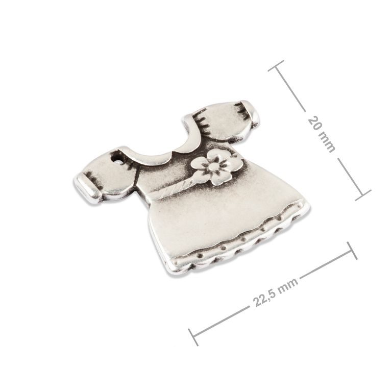 Manumi pendant dress 22.5x20mm silver-plated