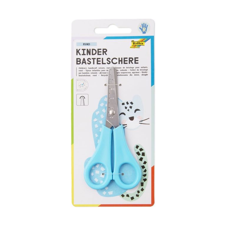 Children's scissors rounded 13.5cm mix of colours