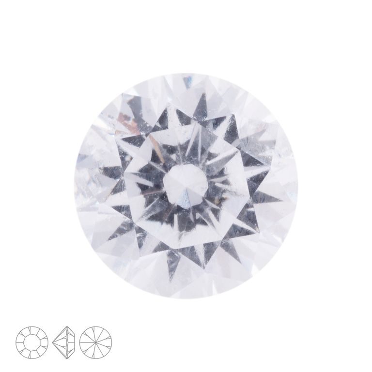 Kubický zirkon kulatý 3mm Crystal