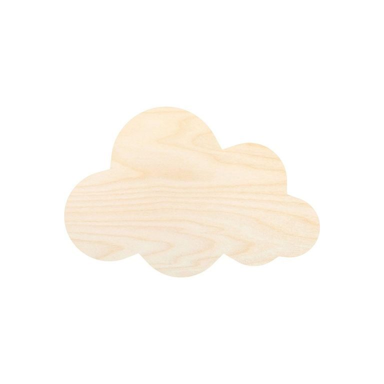 Wooden cutout cloud full 26cm