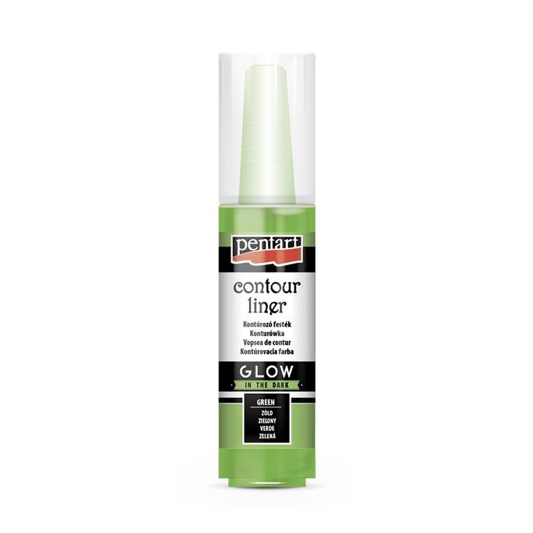 PENTART contour paint glowing in the dark 20ml green