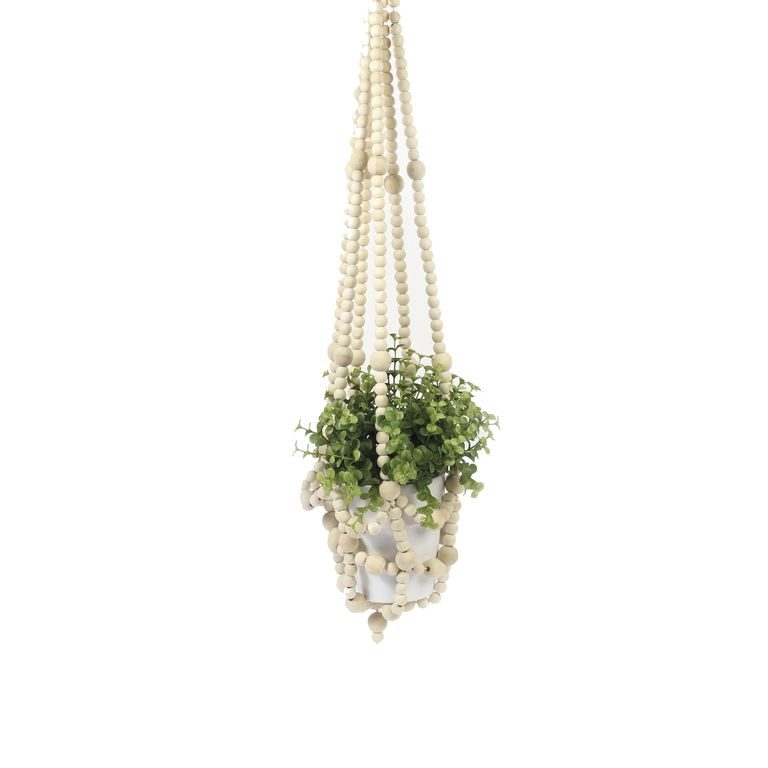 Wooden beads flowerpot hanger creative kit