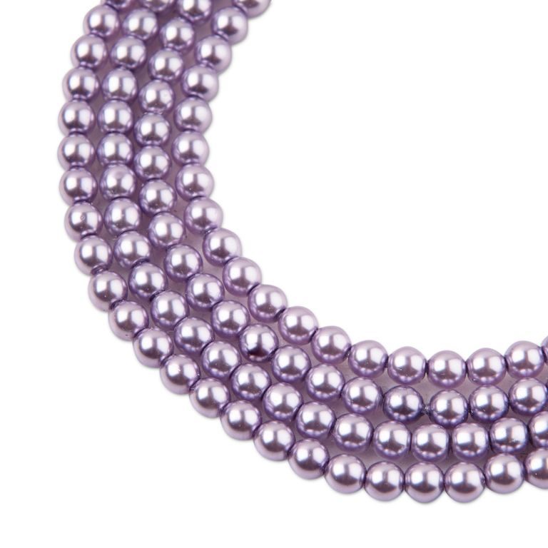 Glass pearls 4mm purple