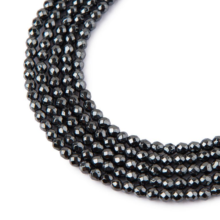 Hematite faceted beads 4mm