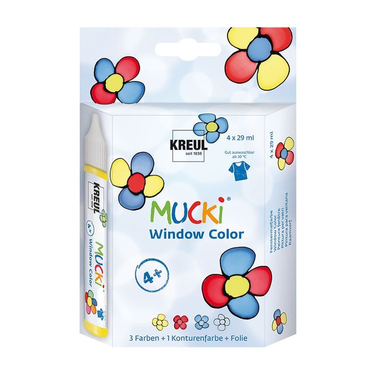 Window paint set Mucki 4 colours 4x29ml