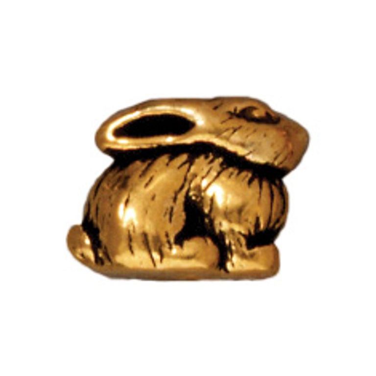 TierraCast bead Bunny antique gold