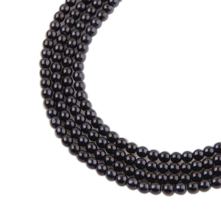 Glass pearls 3mm black