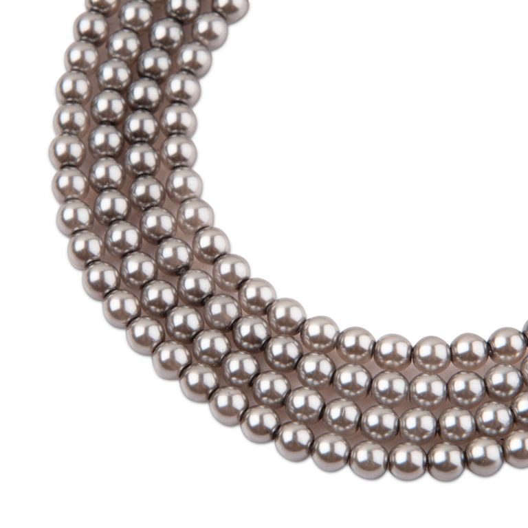 Glass pearls 4mm hematite