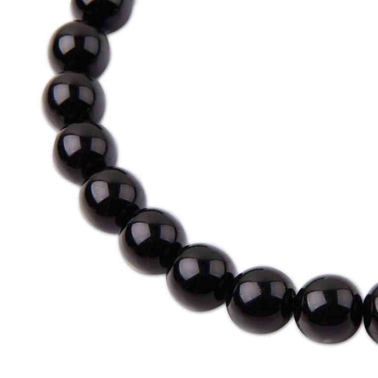 Glass pearls 10mm black