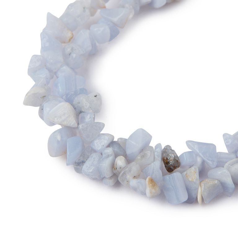 Blue Lace Agate crystal chips 80cm