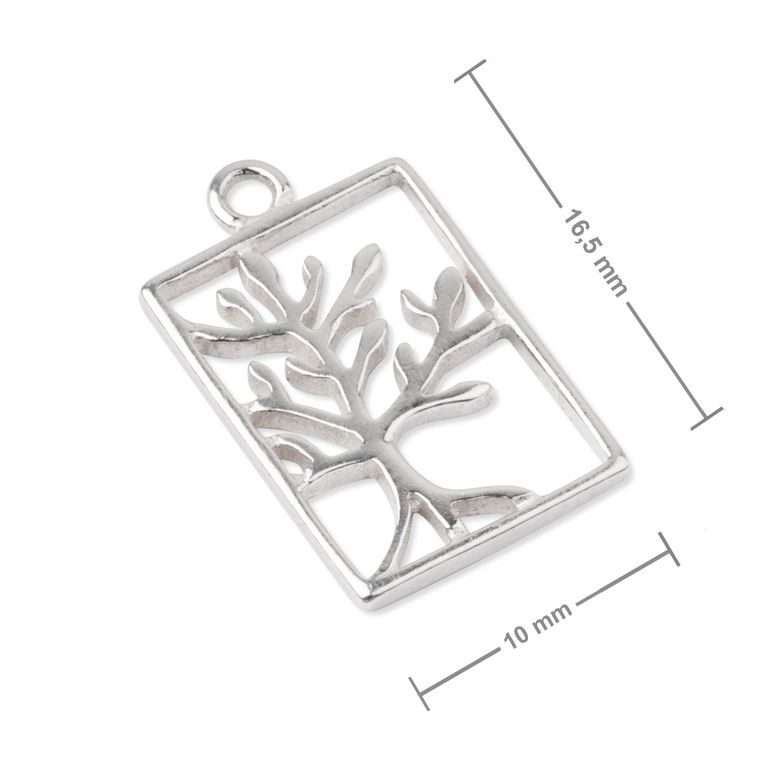Amoracast pendant tree of life 16,5x10mm silver