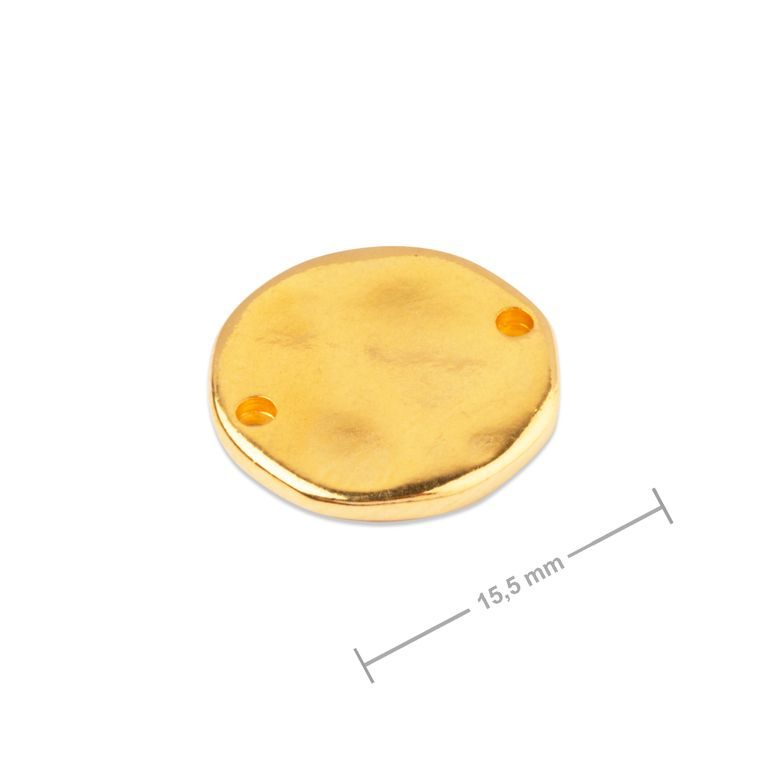 Manumi connector organic ring 15.5mm gold-plated