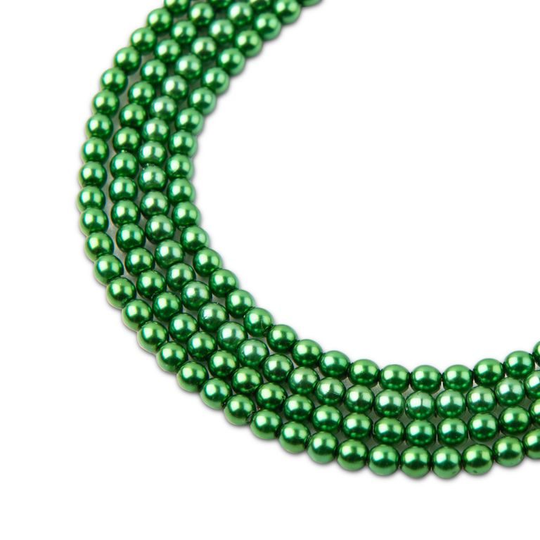 Glass pearls 3mm green