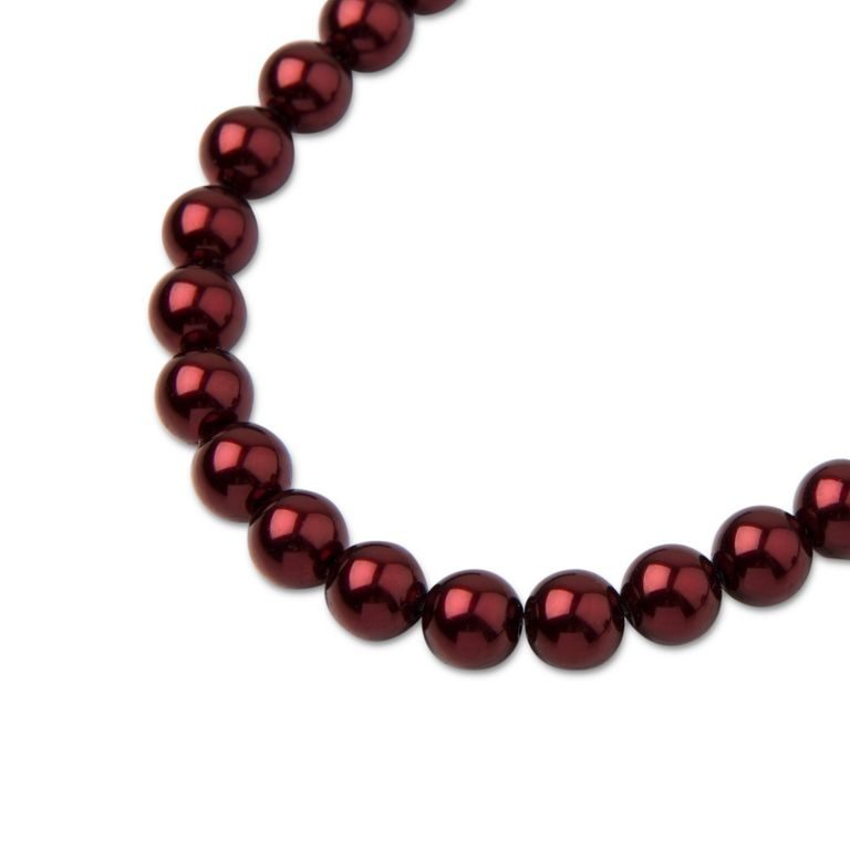 Preciosa Round pearl MAXIMA 4mm Pearl Effect Bordeaux