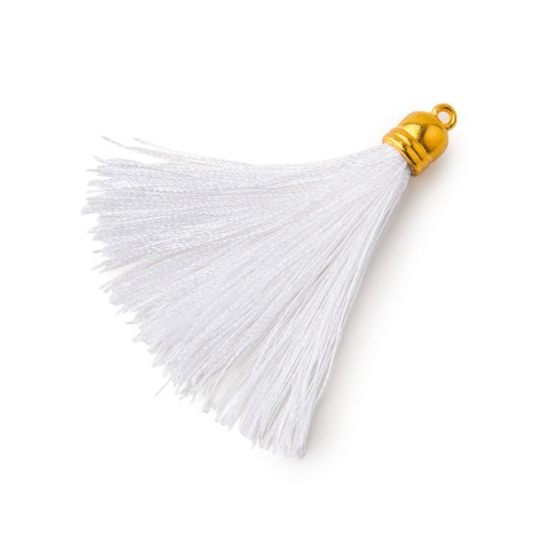 Silk tassel 5cm white