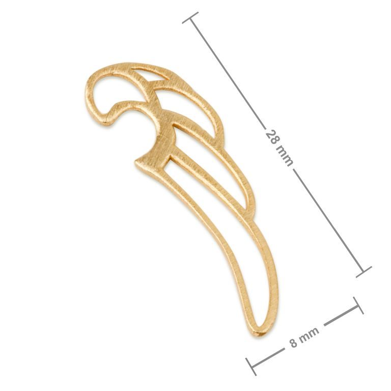 Amoracast pendant wing 27x8mm gold-plated