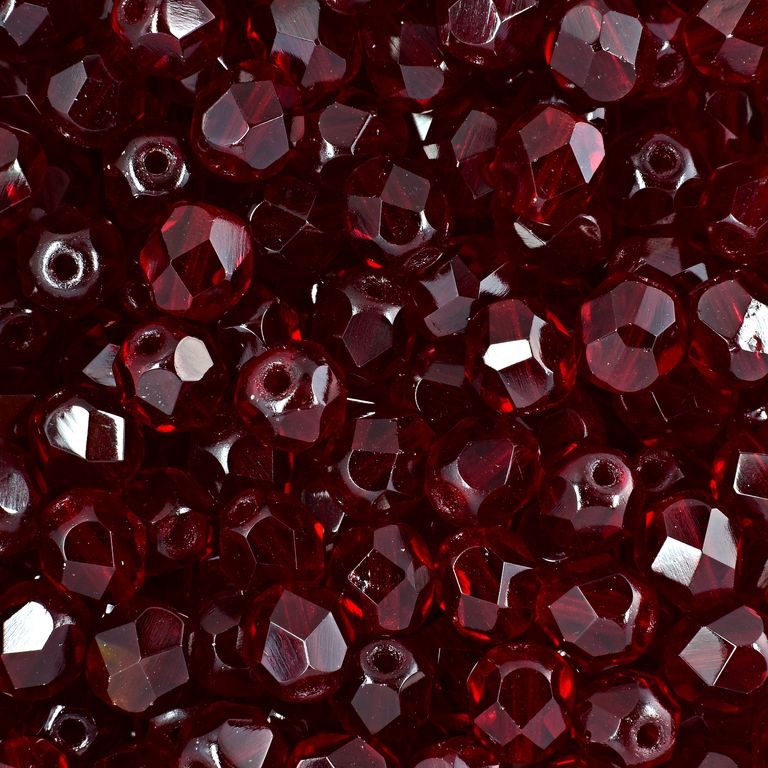 Manumi české broušené korálky 6mm Ruby