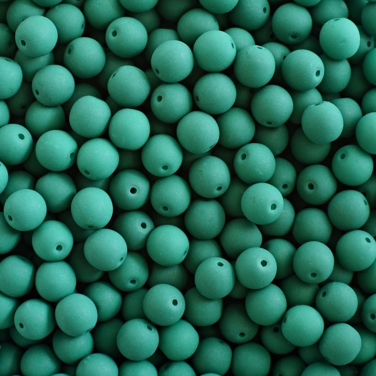 Pressed beads Estrela NEON 4mm dark green