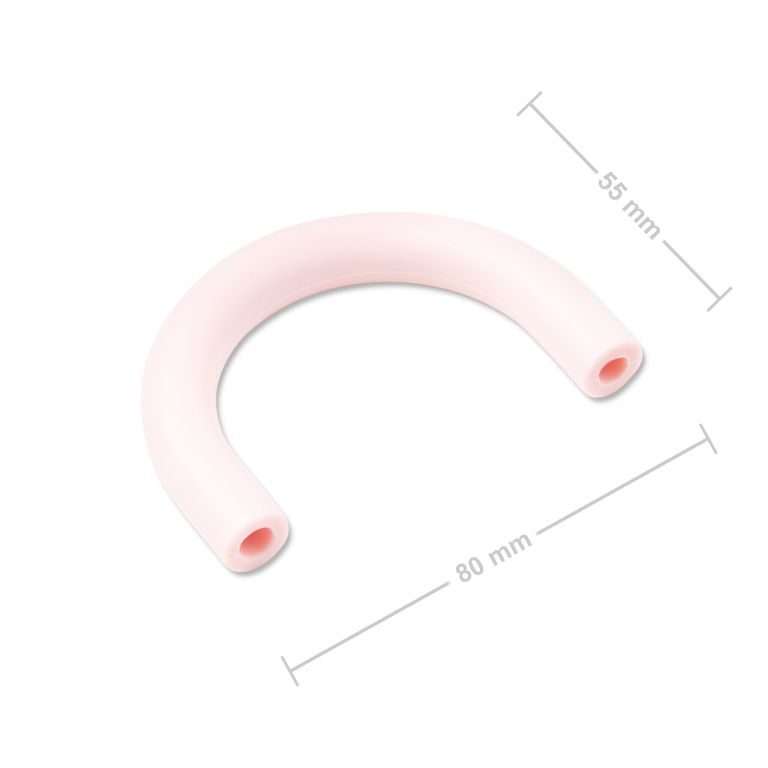 Silikonové kousátko ve tvaru U Baby Pink